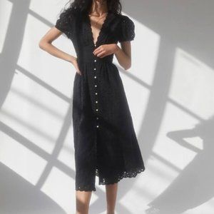 Aritzia Wilfred Jubilee Eyelet Button Dress Size 0
